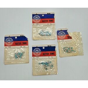 Holiday Glitter Trims No 1236 Rhinestone Embellishments Craft Supplies‎ 1977